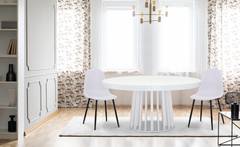 Table ovale extensible Eliza Blanc