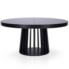 Eliza Ovaler, ausziehbarer Tisch Schwarz