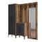 Set armadio, specchio e appendiabiti Shera Natural Wood e Antracite