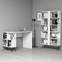 Schreibtisch-Bücherregal-Set im Industriestil Officima Holz Weiß