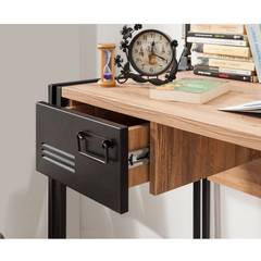 Officimat bureau en boekenkast in industriële stijl Licht hout