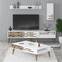 Oviva Wohnzimmermöbel-Set Weiß und dunkles Holz