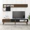 Ribera design TV-meubel en wandplank in donker eiken en antraciet