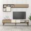 Ribera design TV-meubel en wandrek Donker eiken en roomwit