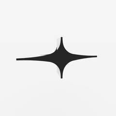 Wandplank Ineditis onzichtbare steun 90 x 45 x 20 cm Zwart melamine