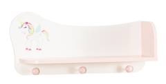 Dalsa wandplank voor kinderkamer L74cm Wit en roze Eenhoorn motief