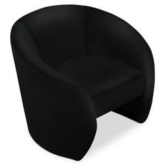 Adamante ronde fauteuil Simili zwart