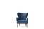 Klassieke geitenfluwelen fauteuil blauw