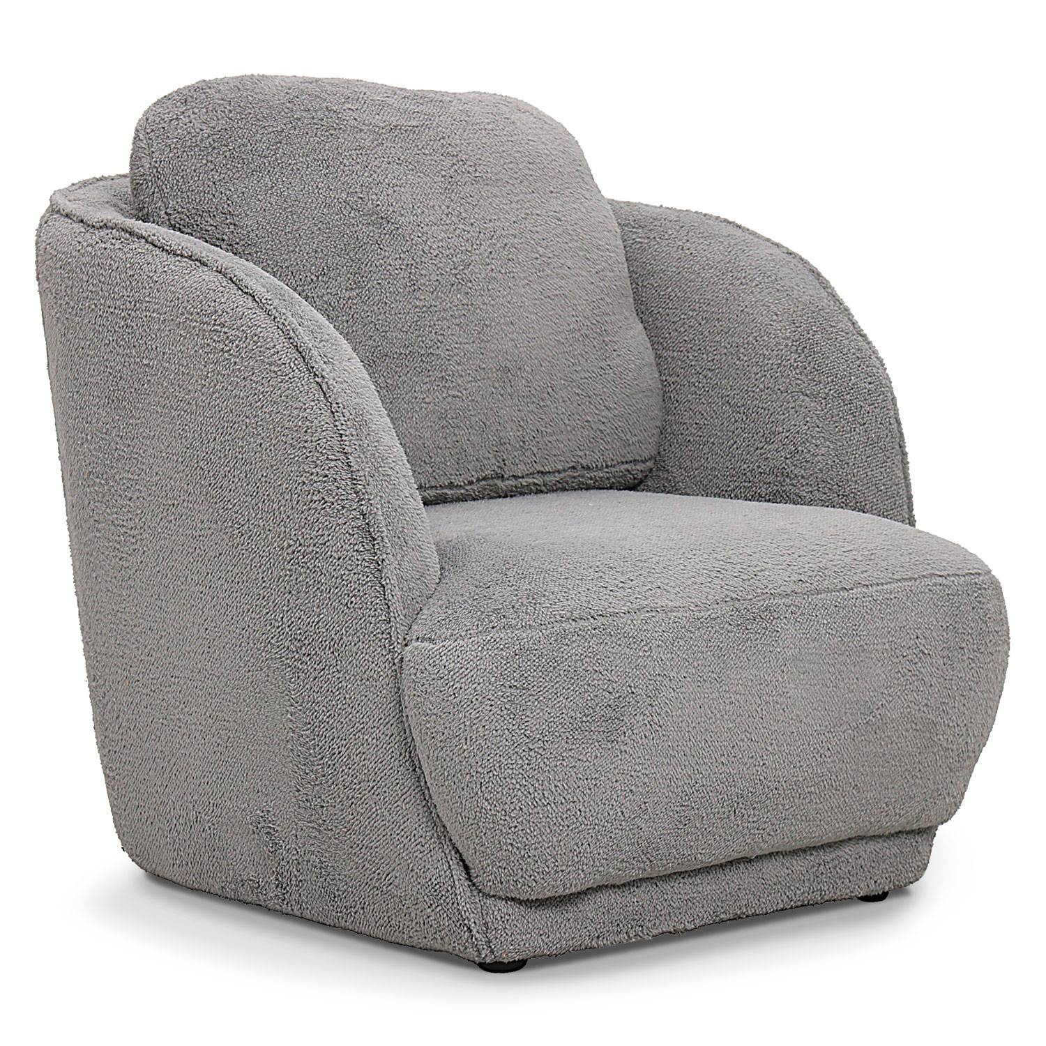 Furdol sillón acogedor Tejido efecto borreguillo gris