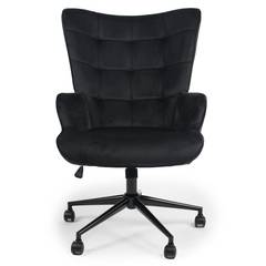 Moderne bureaustoel met hoge rug Florelo Velours Zwart