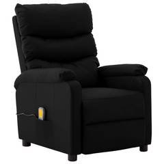 Massage-Sessel mit verstellbarer Rückenlehne Kali Simili Schwarz