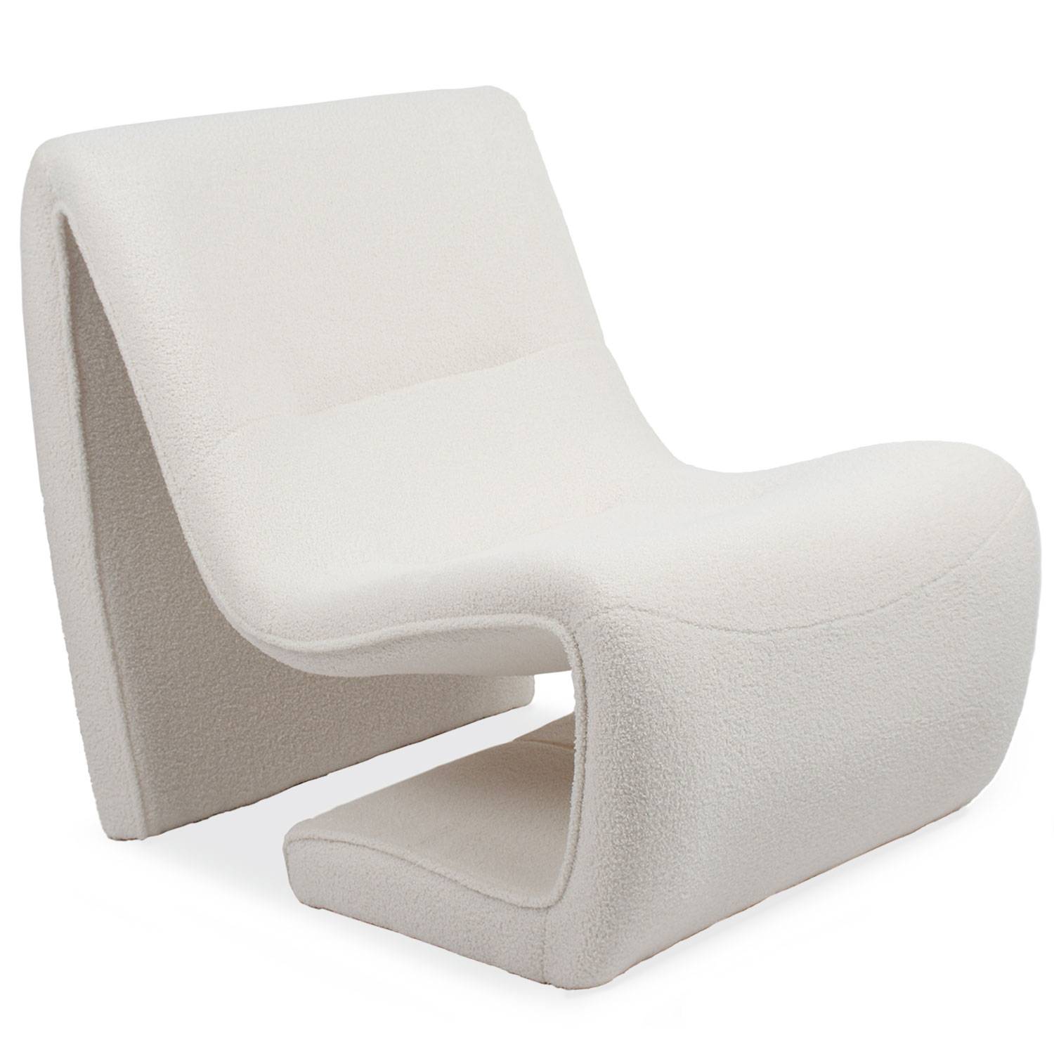 Feldon Design Sessel Stoff Bouclé Weiß