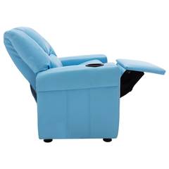 Detix Relax-Liegestuhl für Kinder Kunstleder Blau