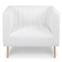 Moderner Sessel mit vertikalen Nähten Sacramento Kunstleder Weiß