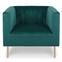 Moderner Sessel mit vertikalen Nähten Sacramento Velours Grün