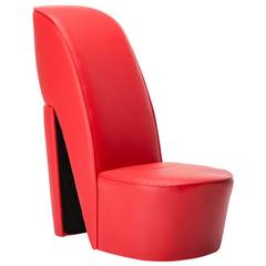 Rode Simili hiel fauteuil