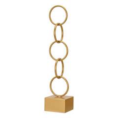 Deko-Figur Ringe Golden Metall (12,5 x 60,5 x 12,5 cm)