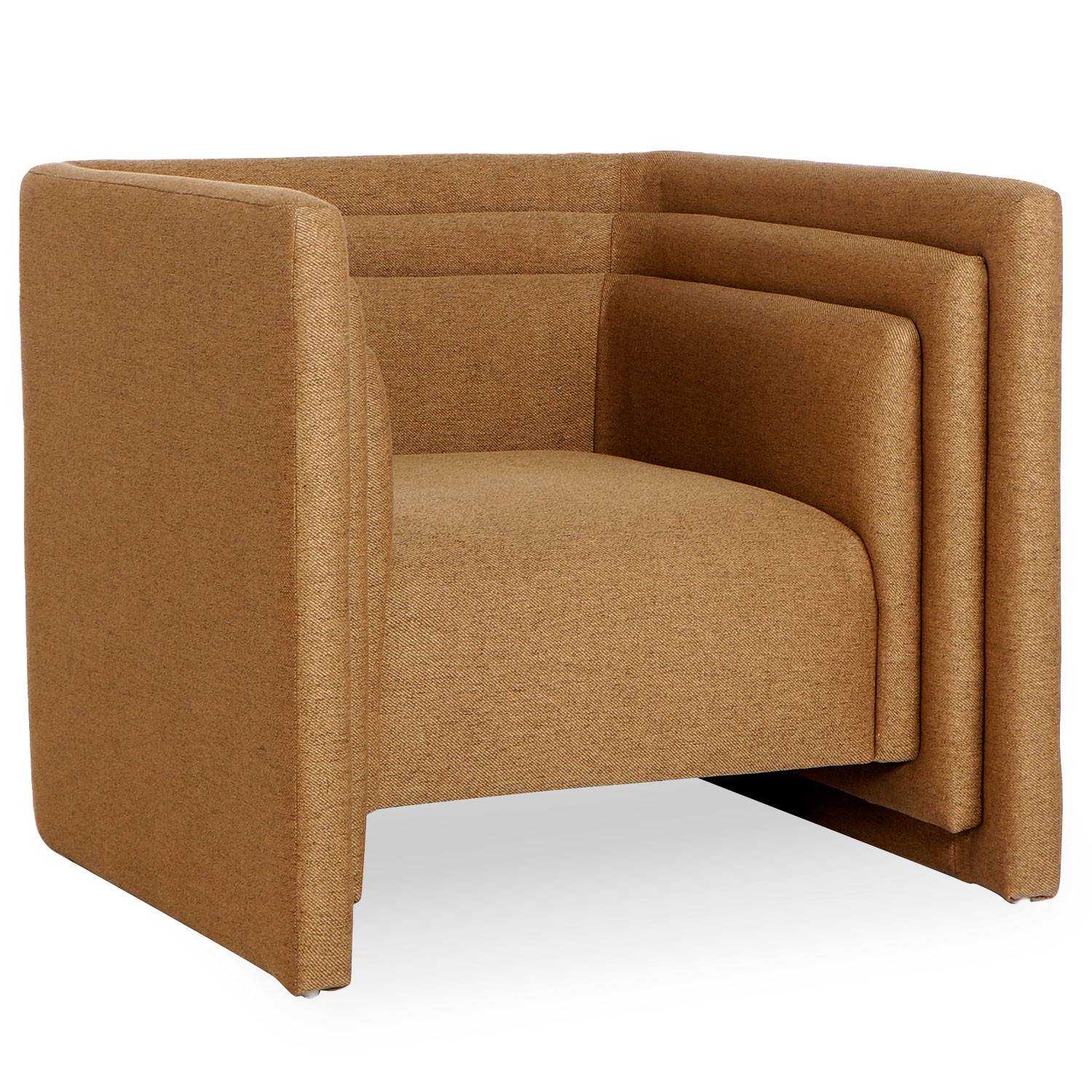 Fredonia moderne kubusvormige fauteuil Bruin stof