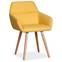 Frida Skandinavischer Stuhl / Sessel mit Stoffbezug Gelb