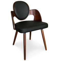 Set van 2 Scandinavische Galway stoelen in hazelnoot en zwart hout