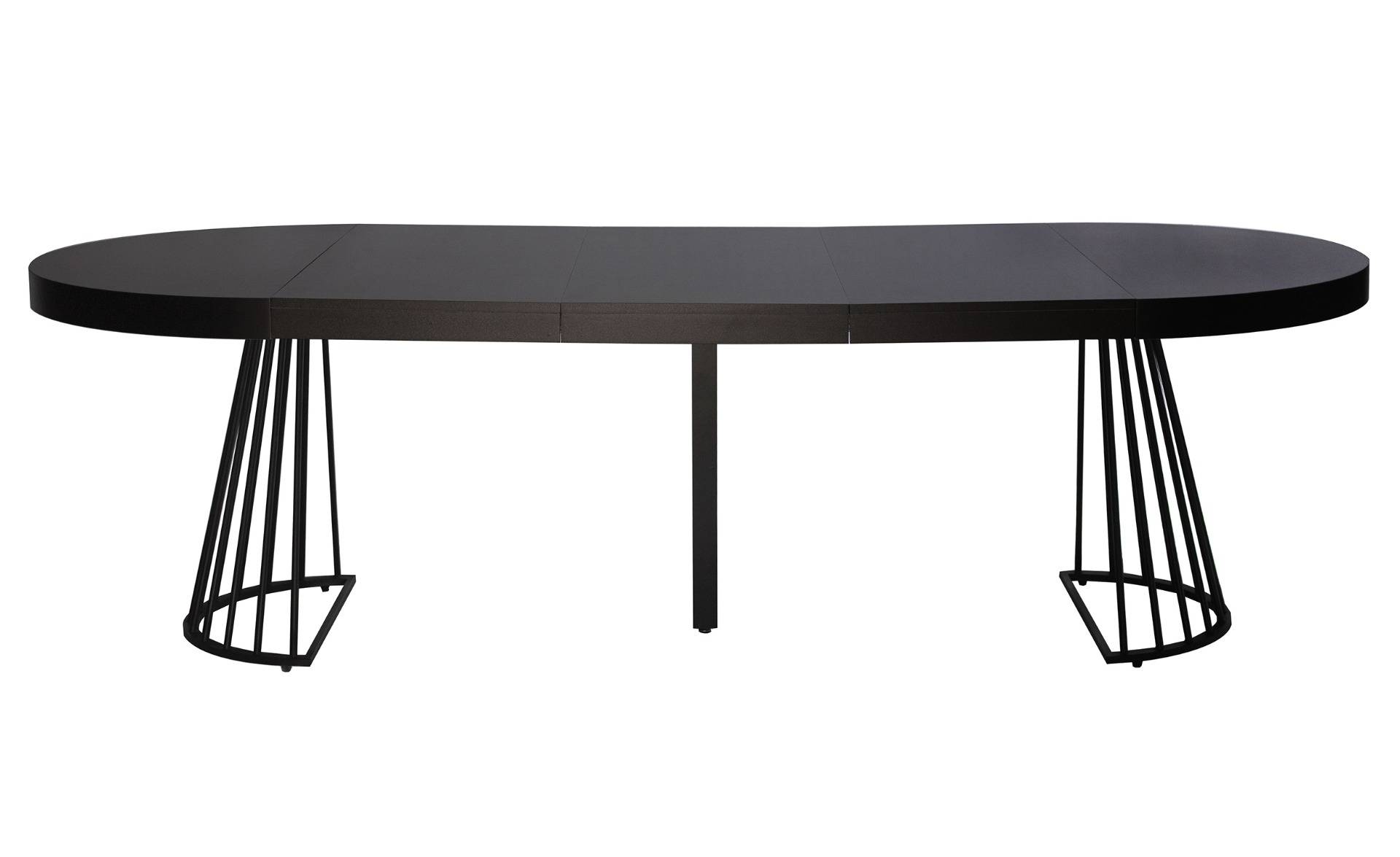 Grivery ronde uitschuifbare tafel met zwarte zwarte