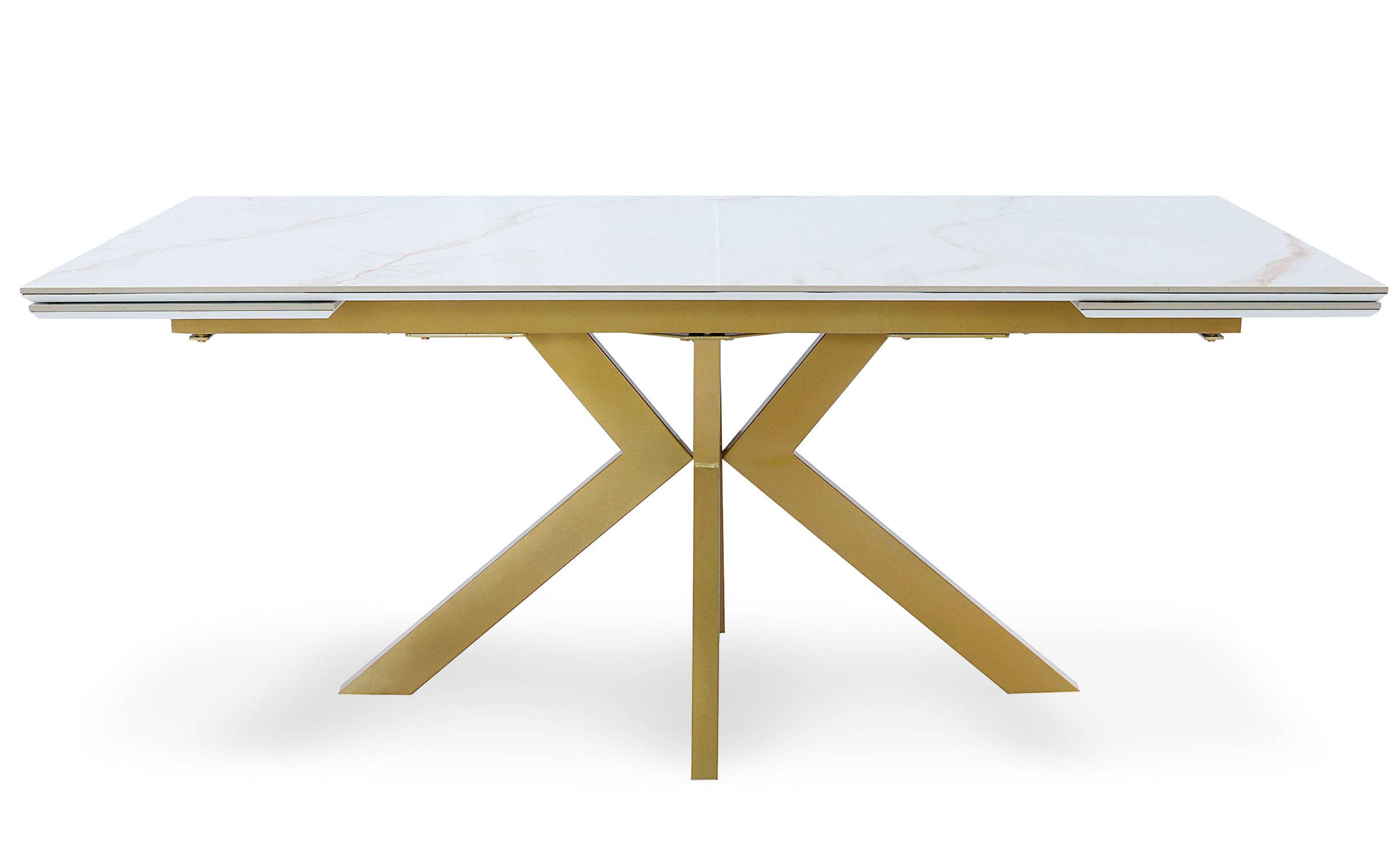 Table à manger rectangulaire en marbre pliable, table pliante