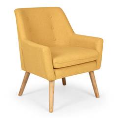 Scandinavische Gustav fauteuil gele stof