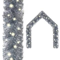 Weihnachtsgirlande Odile 10m Silber mit LEDs