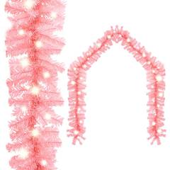 Ghirlanda di Natale Odile 20m rosa con LED
