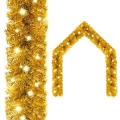 Odile kerstslinger 5m goud met LED