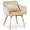Chaise / Fauteuil scandinave Gybson Velours Beige