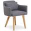 Scandinavische Gybson stoel / fauteuil lichtgrijze stof