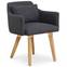 Set van 20 Gybson Scandinavische stoelen / fauteuils Donkergrijze stof