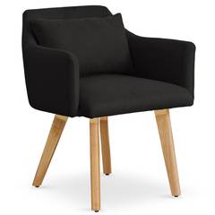 Scandinavische Gybson stoel / fauteuil zwarte stof