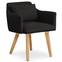 Scandinavische Gybson stoel / fauteuil zwarte stof