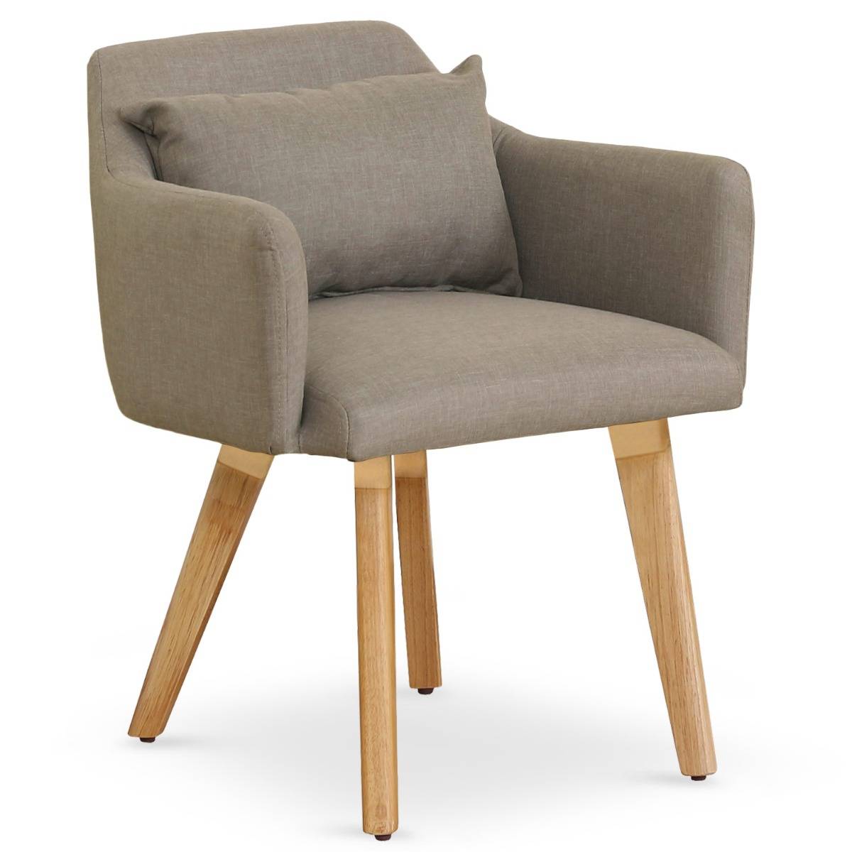 Set van 20 Scandinavische Gybson stoelen / fauteuils stof Taupe