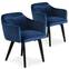 Lot de 2 fauteuils scandinaves Gybson Velours Bleu