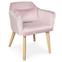 Chaise / Fauteuil scandinave Gybson Velours Rose