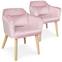 Set van 2 Scandinavische Gybson Velours Roze fauteuils