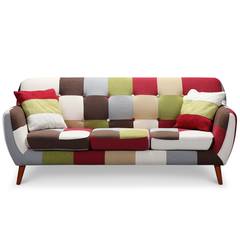 Sofa estilo escandinavo Bombay 3 plazas tela multicolor
