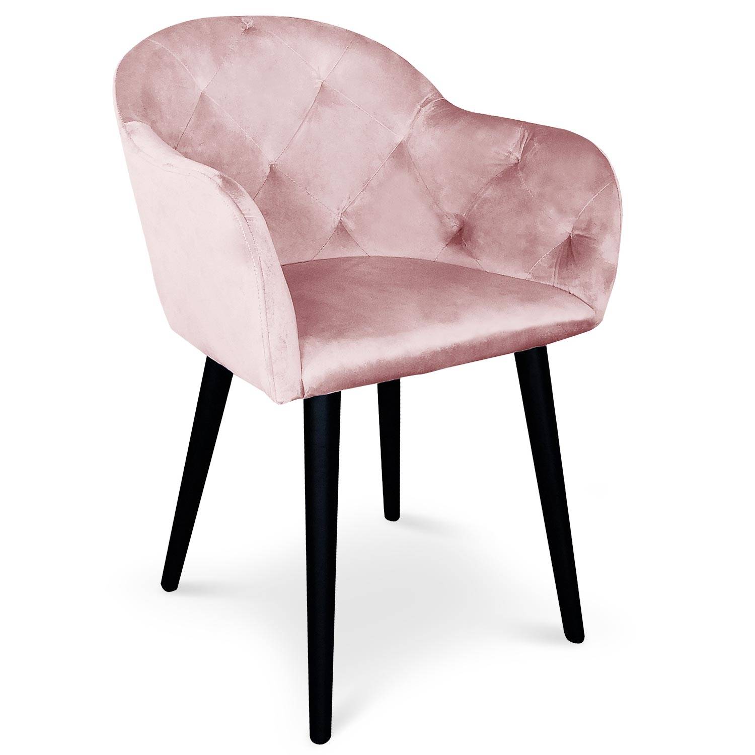 Chaise / Fauteuil Honorine Velours Rose