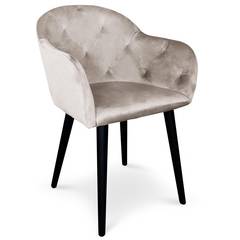 Honorine stoel / fauteuil Taupe fluweel