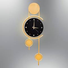 Orologio da parete Aude design H102cm Metallo Nero e Oro
