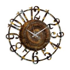 Reloj de Pared Dinan D48cm Metal Marrón y Dorado