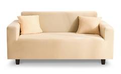 Decoprotect 2-Sitzer Stretch Sofabezug Elfenbein