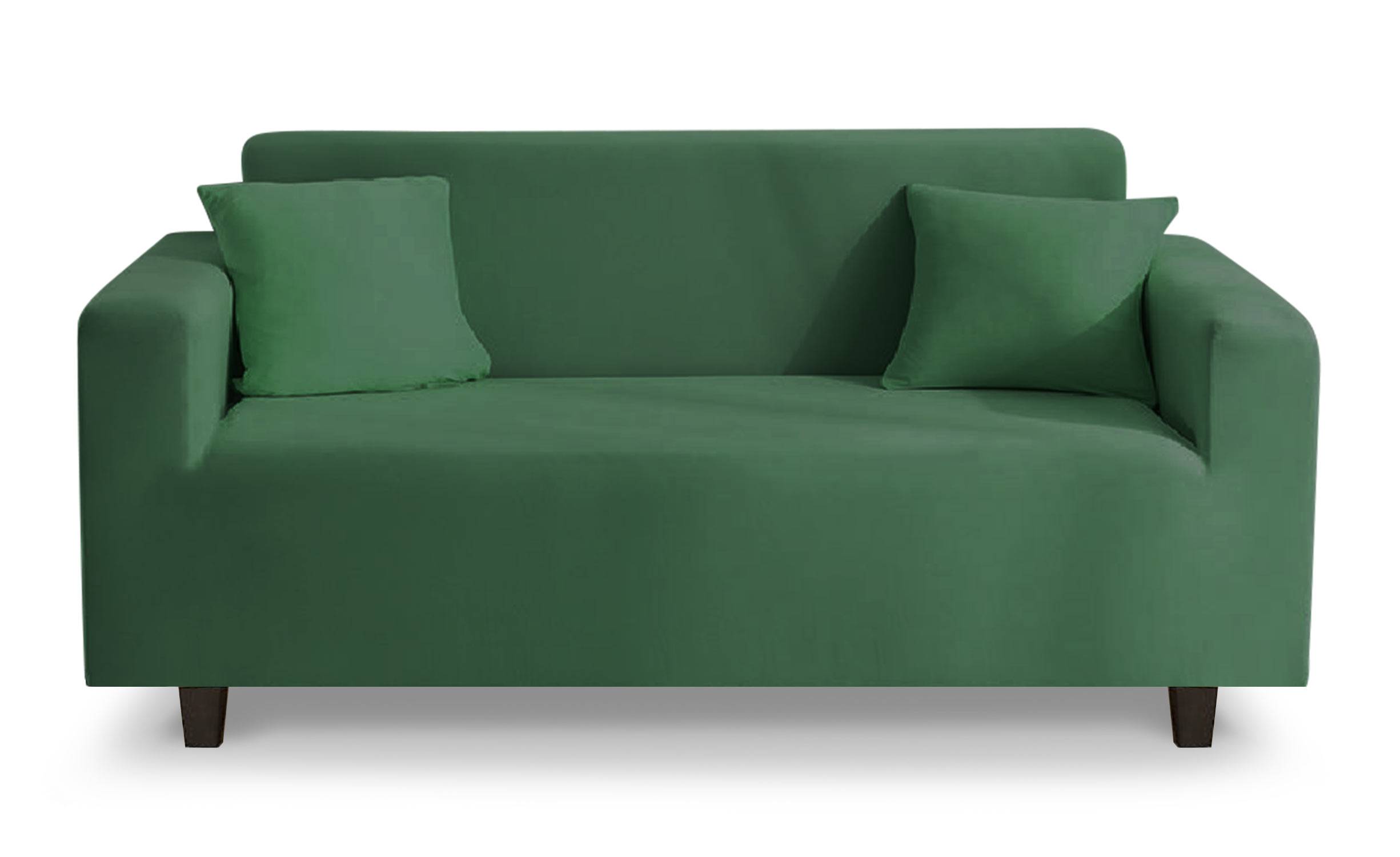 Housses de canapé d'angle extensibles Decoprotect Velours côtelé 2+3 places  Vert