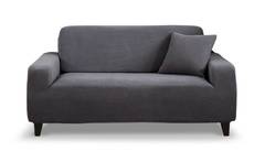Stretch Sofabezug Decoprotect Cord 2-Sitzer Grau