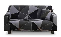 Stretch Sofabezug Decoprotect Geometric 2-Sitzer Helios