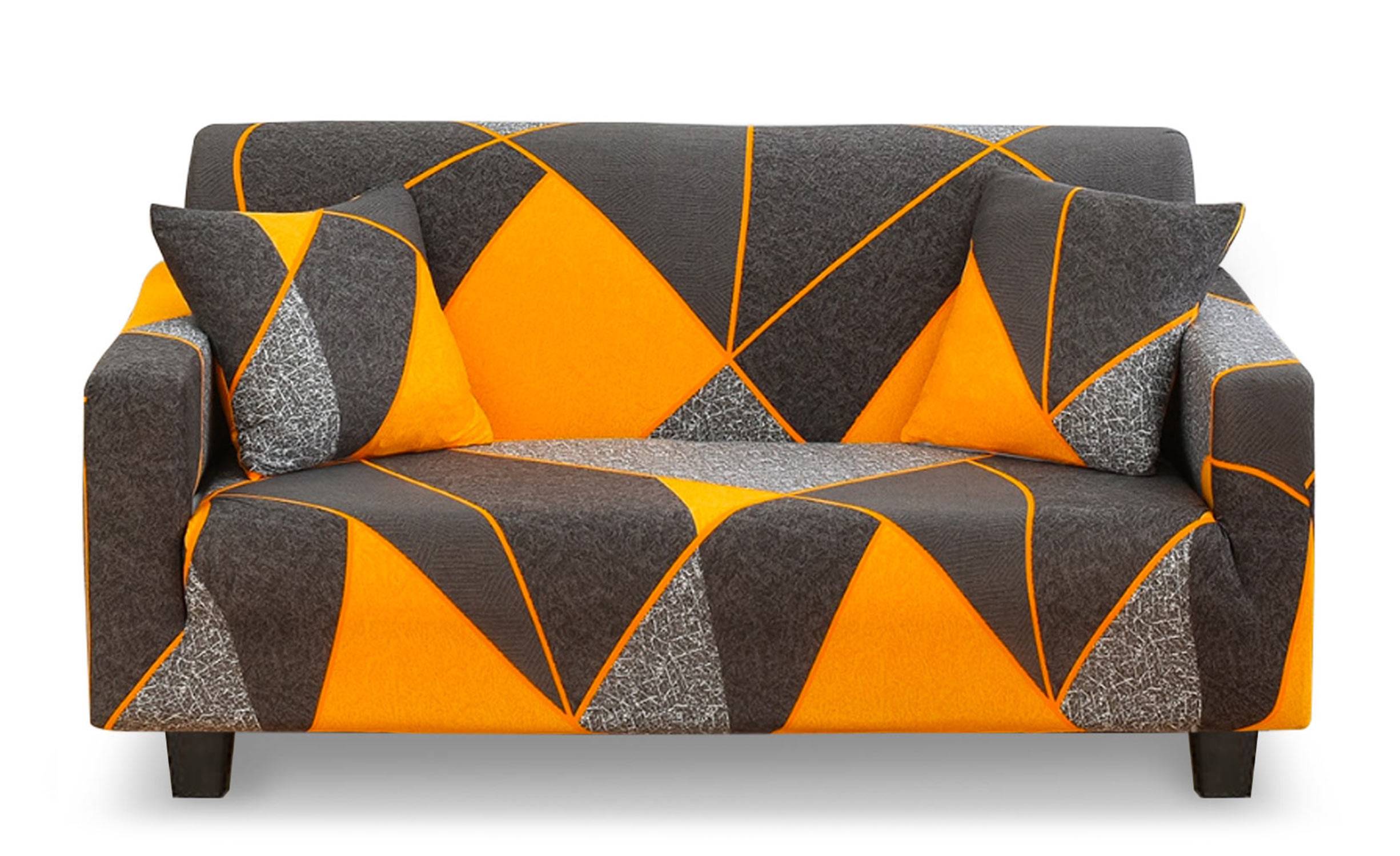Thales Decoprotect Geometrischer 2-Sitzer Stretch-Sofabezug