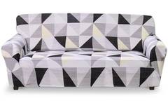 Stretch Sofabezug Decoprotect Geometric 3-Sitzer Annabella